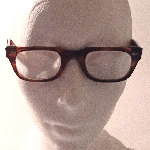 Vintage 1950s American Optical Company Unisex Tortoise Thick Eyeglass Frames - Picture 3 of 14